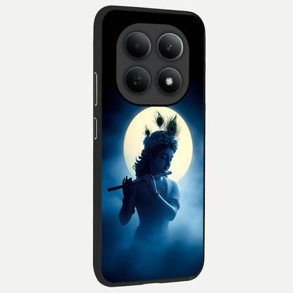  Divine Moon Flute back cover For Poco M8 Pro slim fit glass case with vibrant aesthetic design