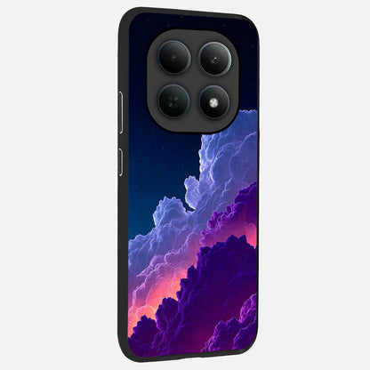  Dreamy Cloud Skies back cover For Poco M8 Pro slim fit glass case with vibrant aesthetic design