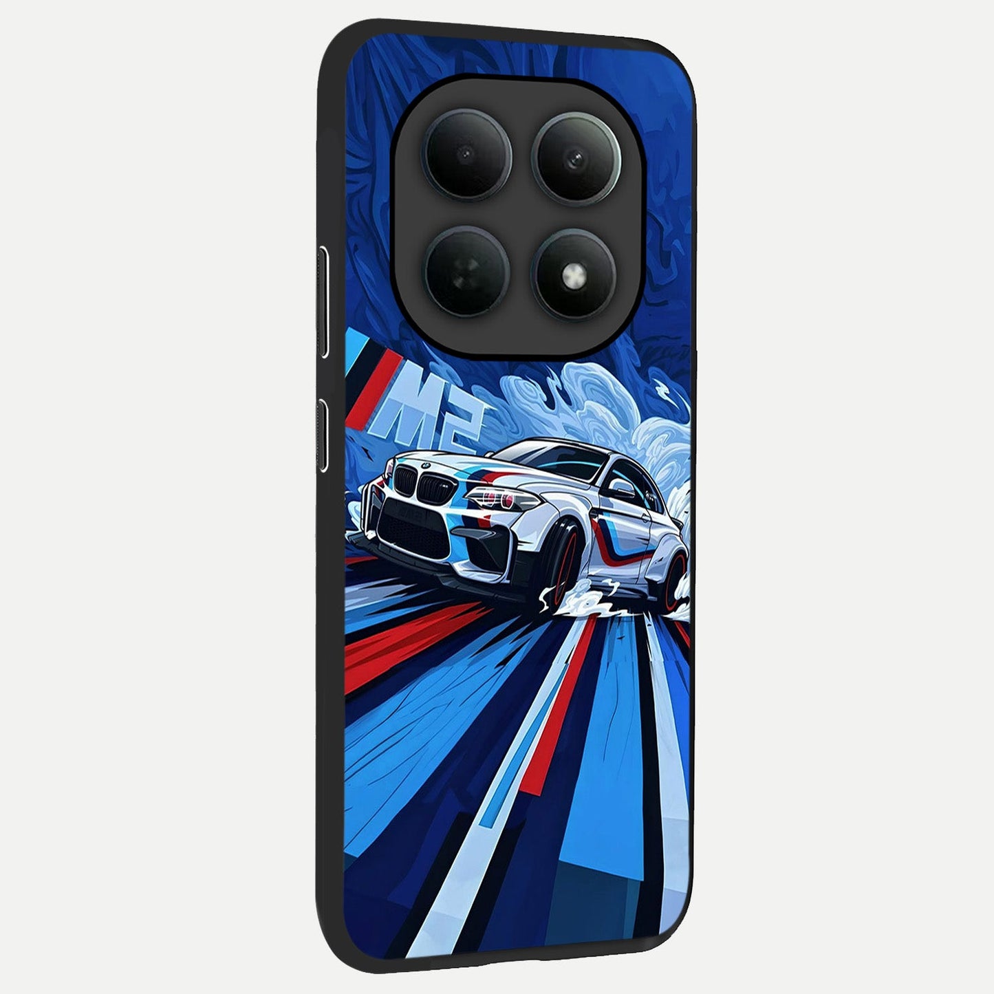  Drift Power Rush back cover For Poco M8 Pro slim fit glass case with vibrant aesthetic design