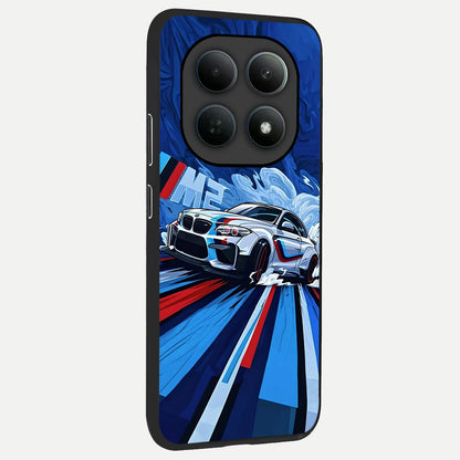  Drift Power Rush back cover For Poco M8 Pro slim fit glass case with vibrant aesthetic design