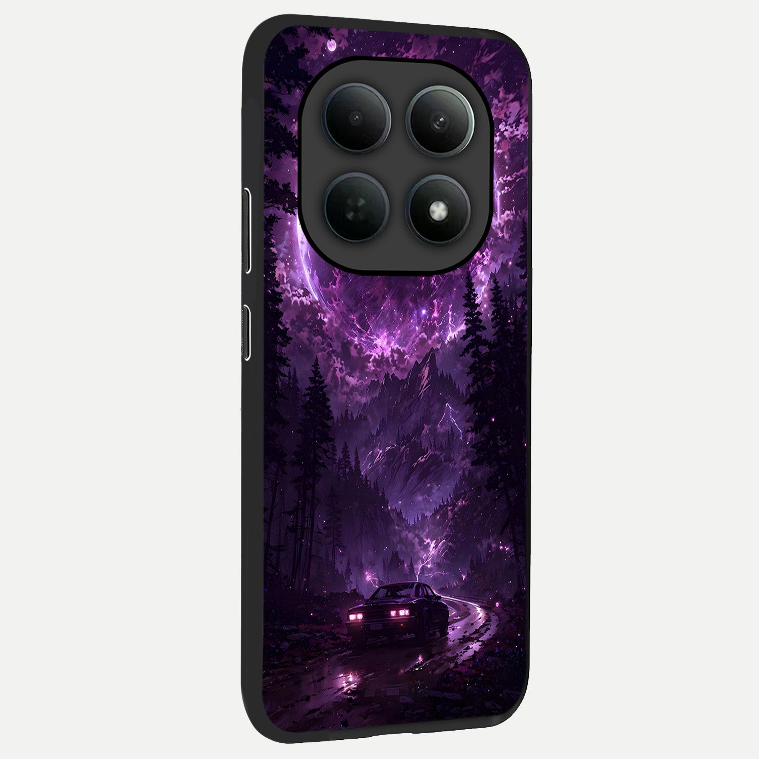  Eternal Cosmic Drive back cover For Poco M8 Pro slim fit glass case with vibrant aesthetic design
