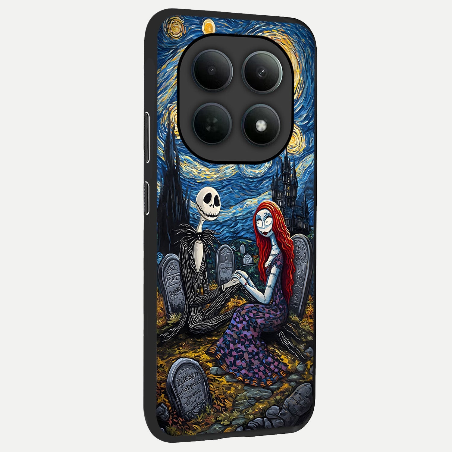 Eternal Night Love back cover For Poco M8 Pro slim fit glass case with vibrant aesthetic design