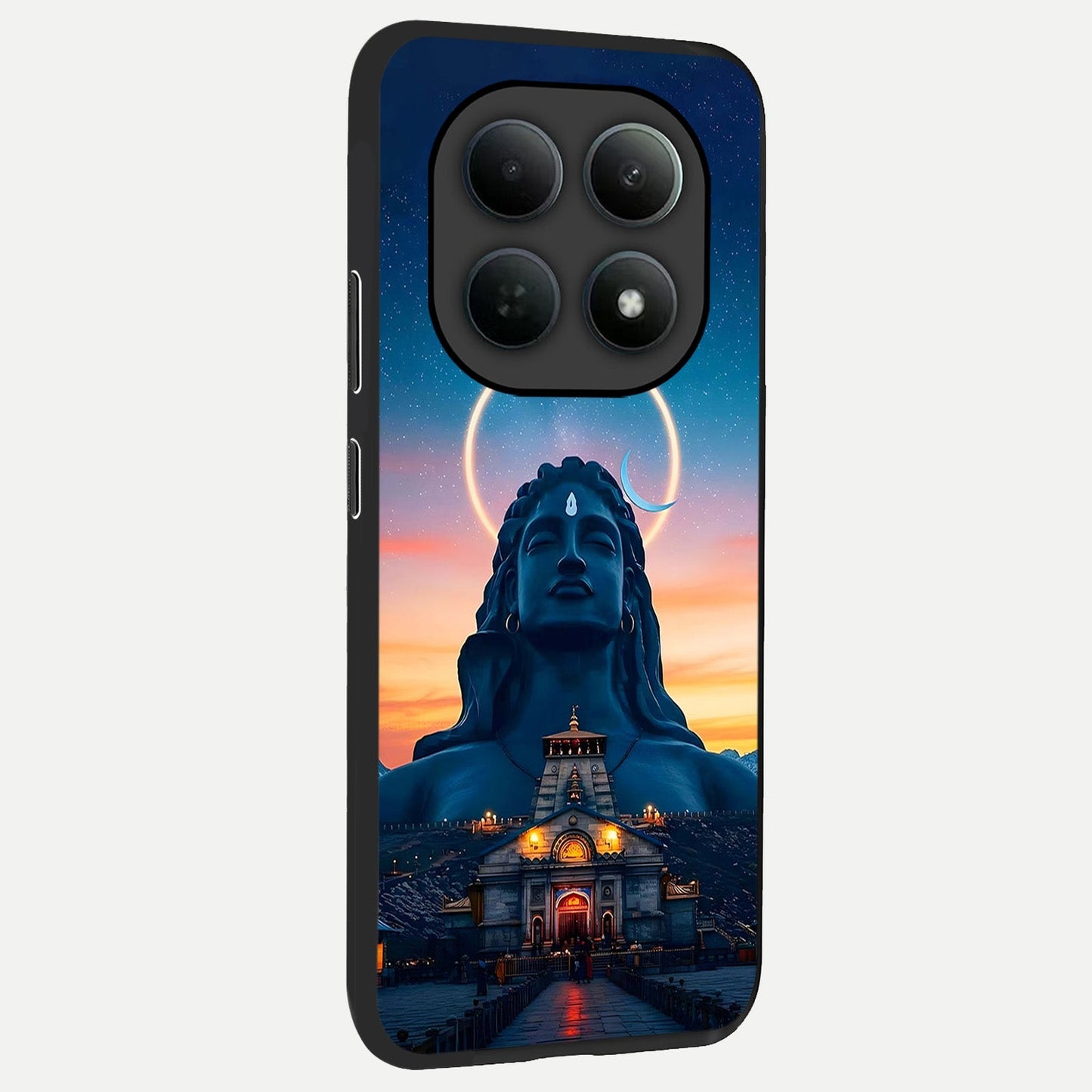  Eternal Shiva Aura back cover For Poco M8 Pro slim fit glass case with vibrant aesthetic design