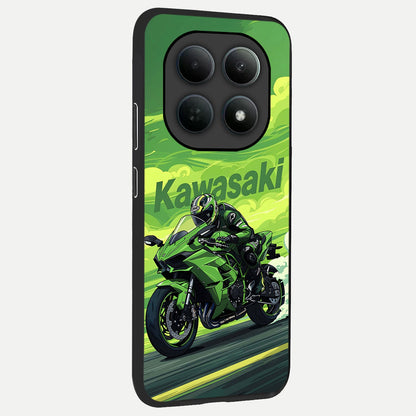  Greenery Sky back cover For Poco M8 Pro slim fit glass case with vibrant aesthetic design