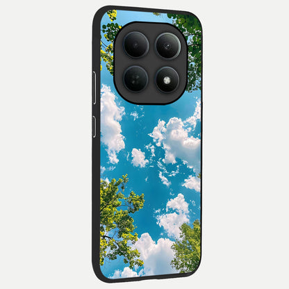  Green Moon Energy back cover For Poco M8 Pro slim fit glass case with vibrant aesthetic design