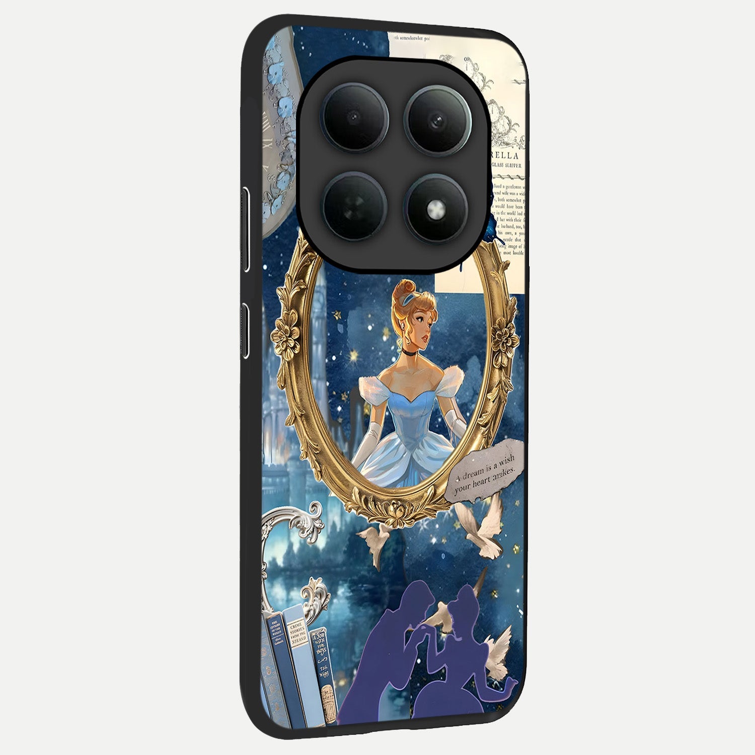  Midnight Queen back cover For Poco M8 Pro slim fit glass case with vibrant aesthetic design