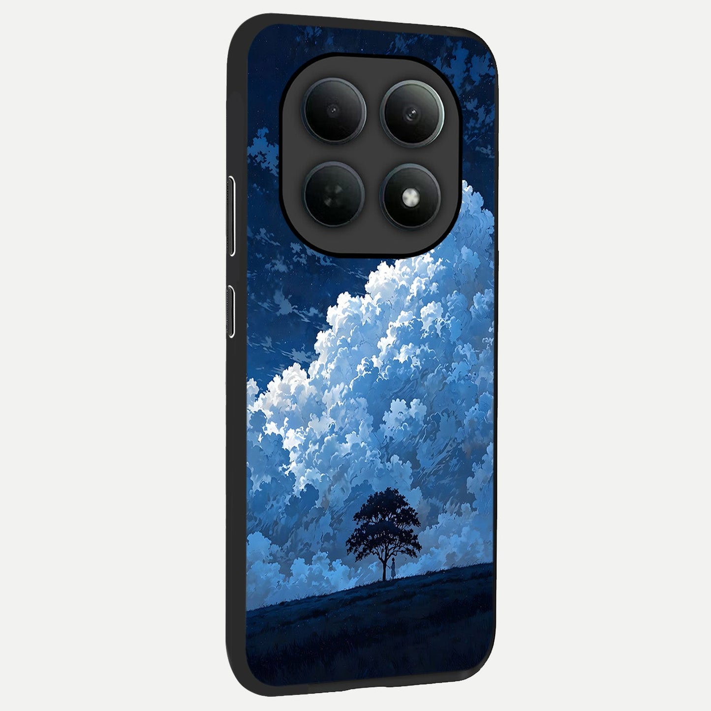  Midnight Sky Serenity back cover For Poco M8 Pro slim fit glass case with vibrant aesthetic design
