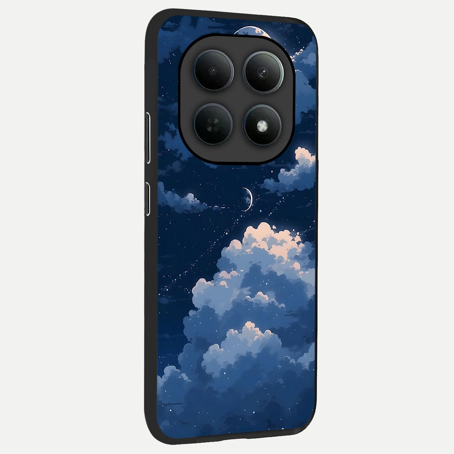  Moon Dream Haze back cover For Poco M8 Pro slim fit glass case with vibrant aesthetic design
