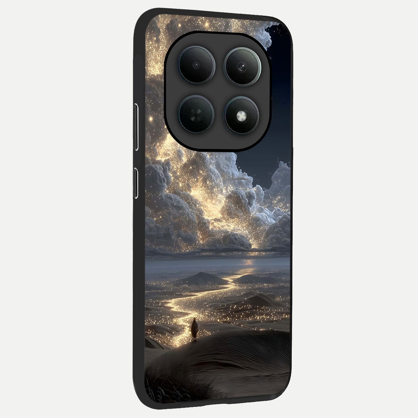  Moonlight Spark Path back cover For Poco M8 Pro slim fit glass case with vibrant aesthetic design
