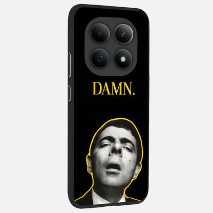  Mr Bean Damn back cover For Poco M8 Pro slim fit glass case with vibrant aesthetic design