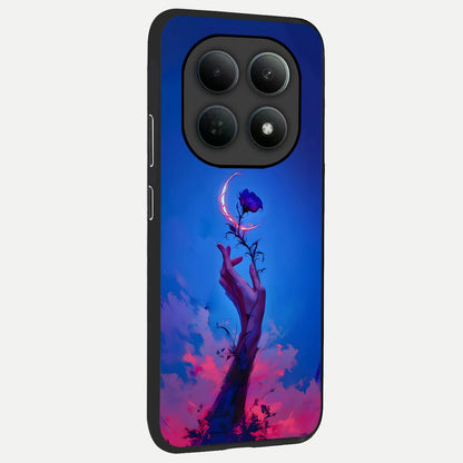  Mystic Hand back cover For Poco M8 Pro slim fit glass case with vibrant aesthetic design