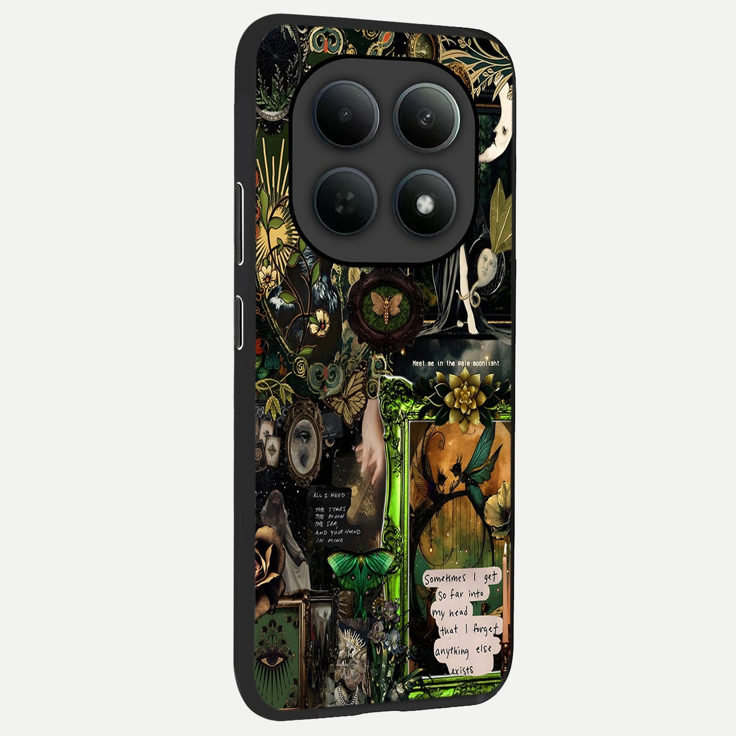  Mystic Woods Secret back cover For Poco M8 Pro slim fit glass case with vibrant aesthetic design