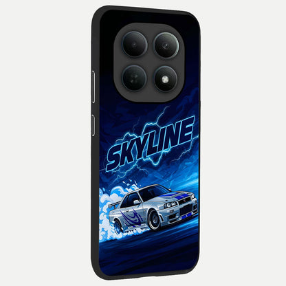  Neon Drift Beast back cover For Poco M8 Pro slim fit glass case with vibrant aesthetic design