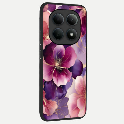  Pink Bouquet Florals back cover For Poco M8 Pro slim fit glass case with vibrant aesthetic design