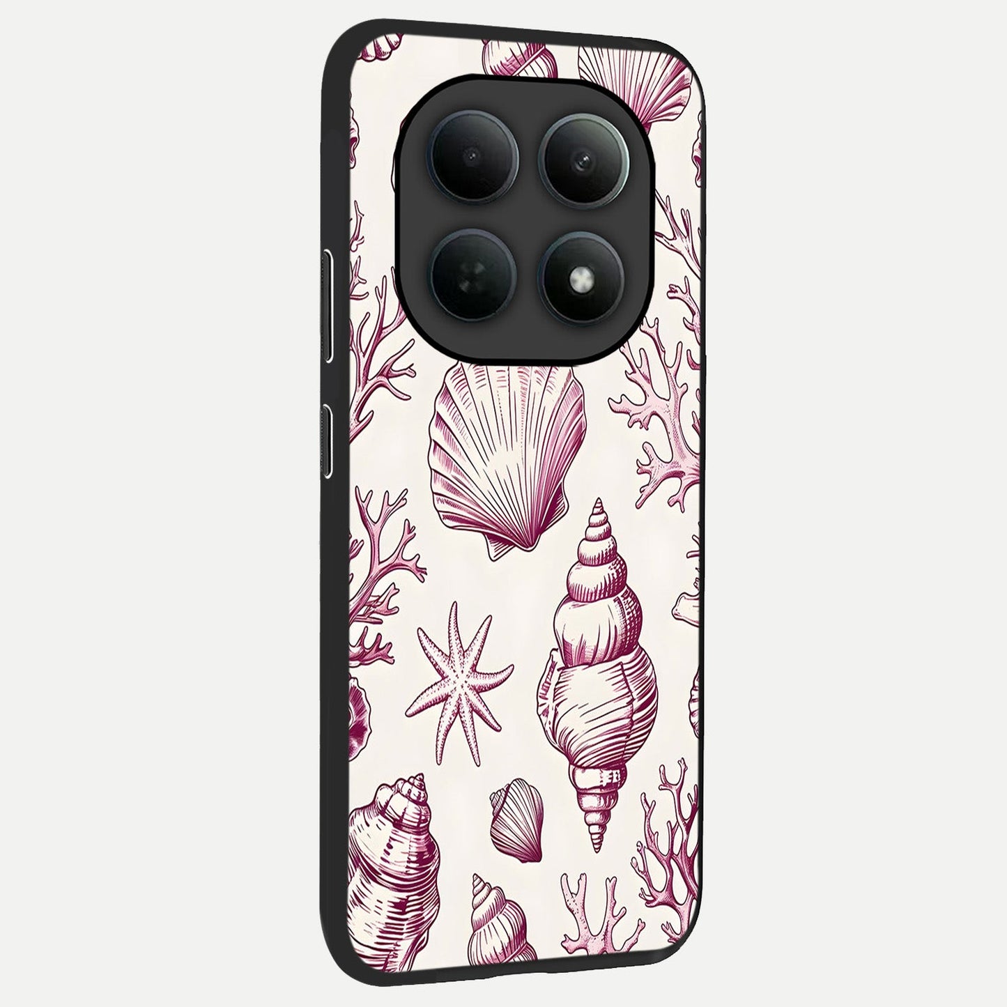  Pink Power Sparks back cover For Poco M8 Pro slim fit glass case with vibrant aesthetic design