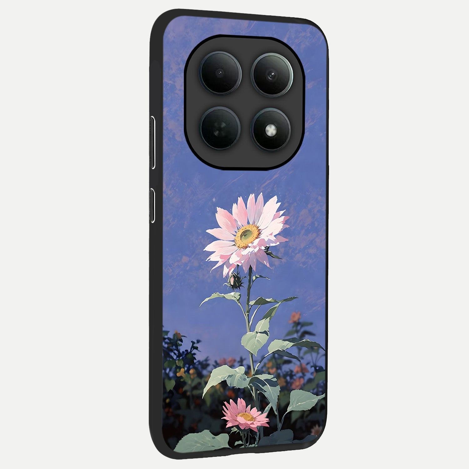  Pink Shells Outline back cover For Poco M8 Pro slim fit glass case with vibrant aesthetic design