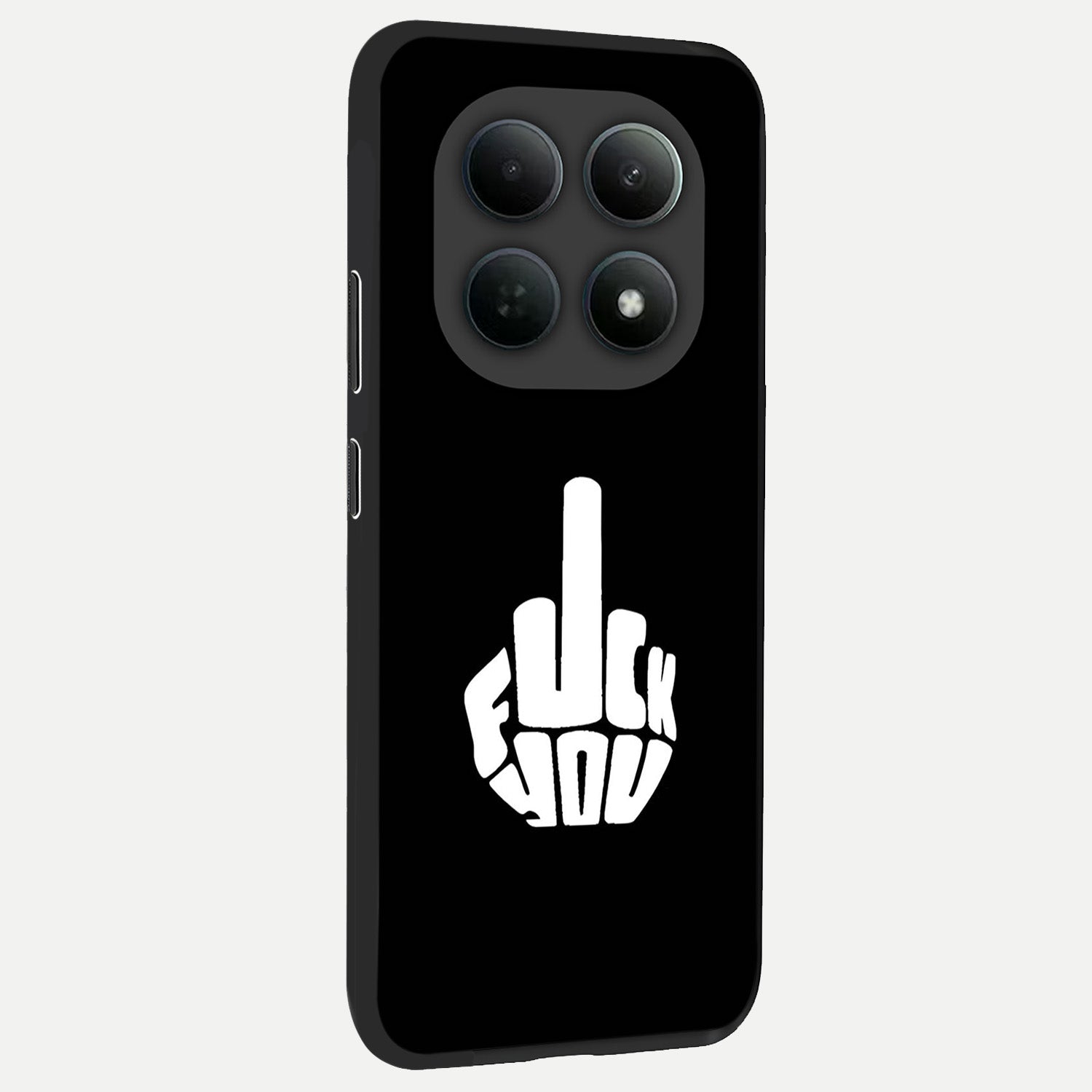  Rebel Mode On back cover For Poco M8 Pro slim fit glass case with vibrant aesthetic design