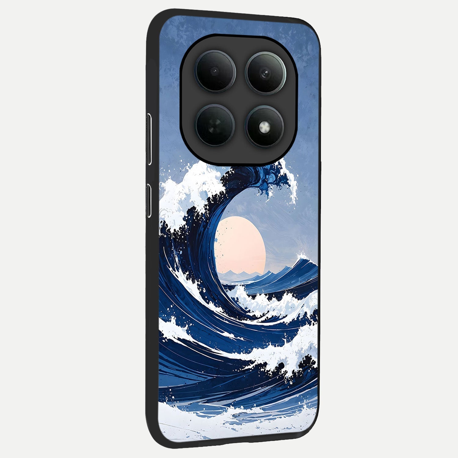  Rising Tide Power back cover For Poco M8 Pro slim fit glass case with vibrant aesthetic design
