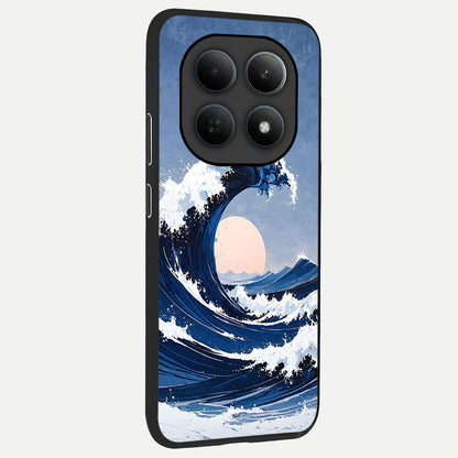  Rising Tide Power back cover For Poco M8 Pro slim fit glass case with vibrant aesthetic design