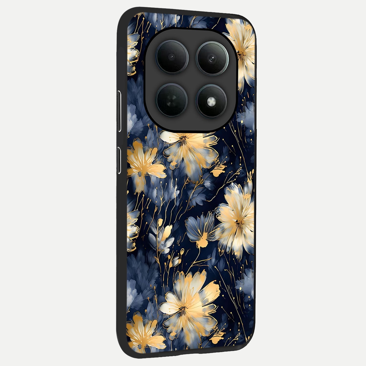  Royal Petal Dream back cover For Poco M8 Pro slim fit glass case with vibrant aesthetic design