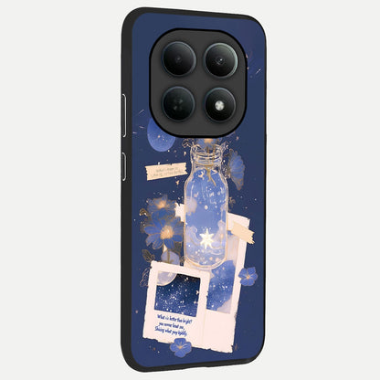  Starlit Cosmic Jar back cover For Poco M8 Pro slim fit glass case with vibrant aesthetic design