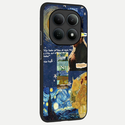 Starry Dream Vision back cover For Poco M8 Pro slim fit glass case with vibrant aesthetic design