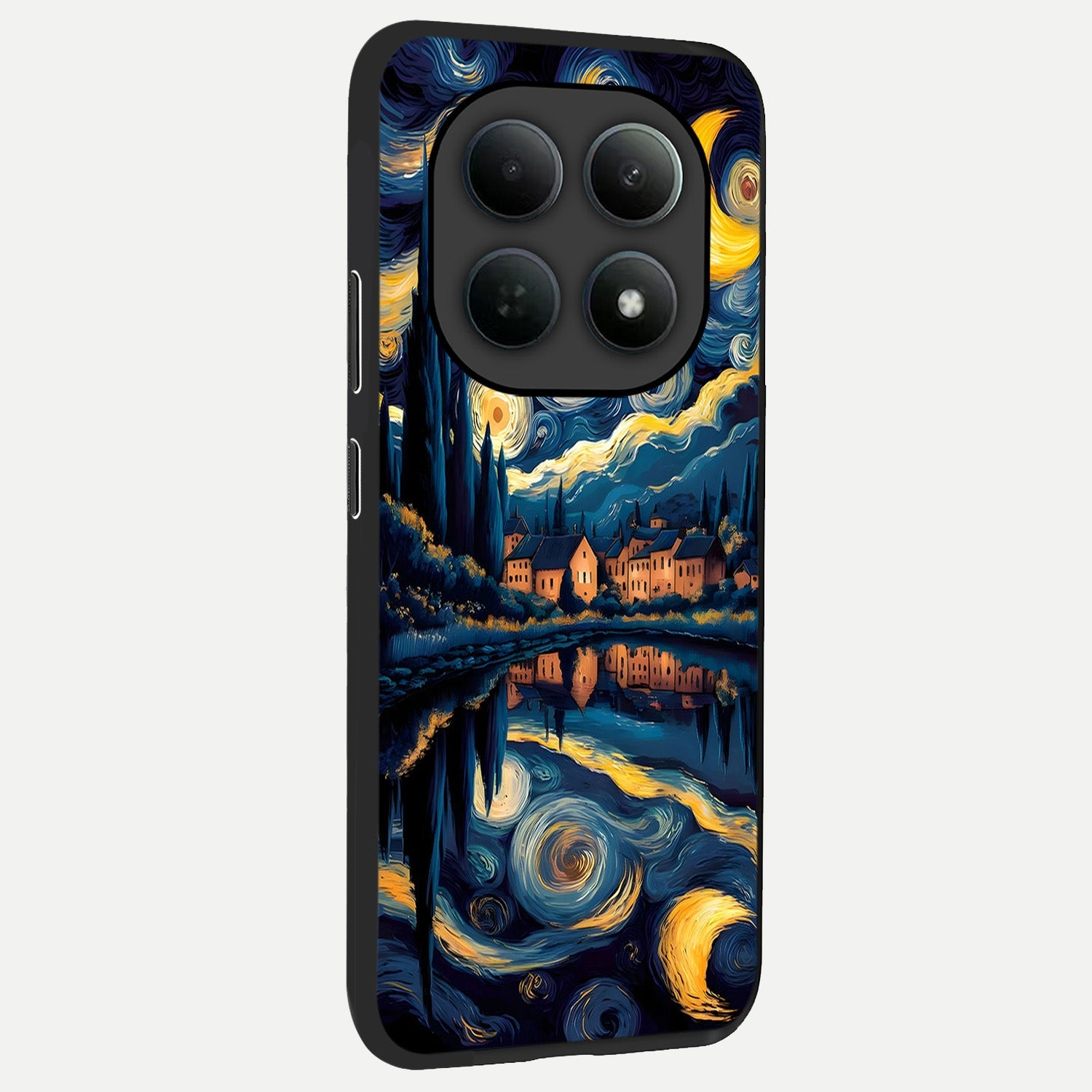  Starry Sky Serenity back cover For Poco M8 Pro slim fit glass case with vibrant aesthetic design