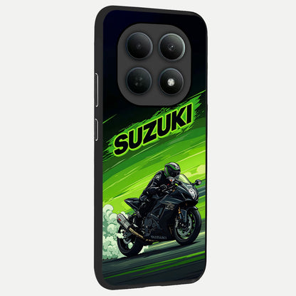  Suzuki Speed Beast back cover For Poco M8 Pro slim fit glass case with vibrant aesthetic design