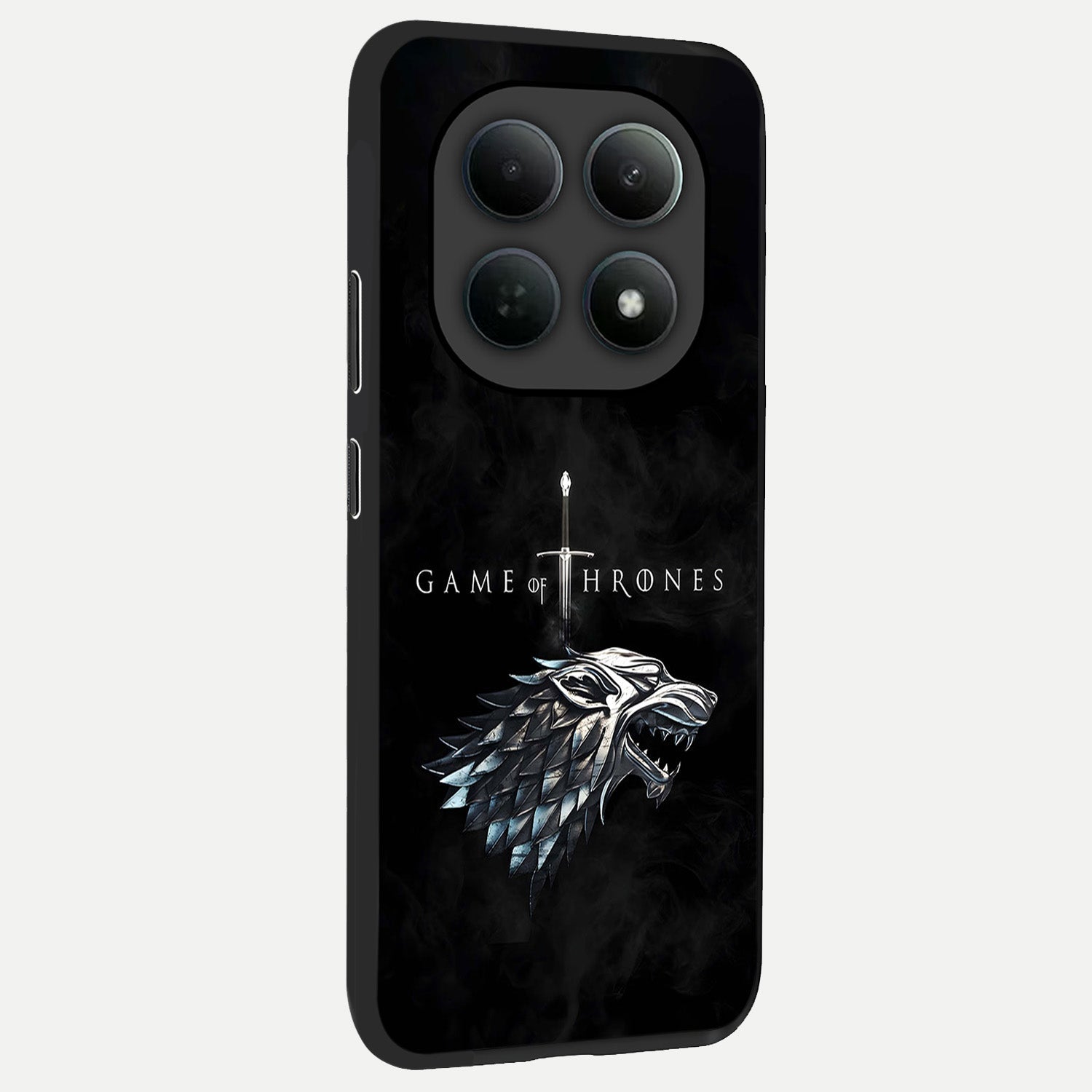  Throne Wolf Legacy back cover For Poco M8 Pro slim fit glass case with vibrant aesthetic design