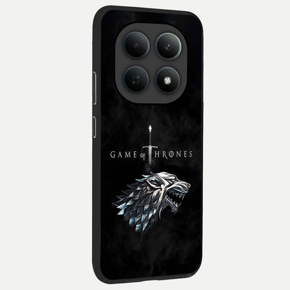  Throne Wolf Legacy back cover For Poco M8 Pro slim fit glass case with vibrant aesthetic design