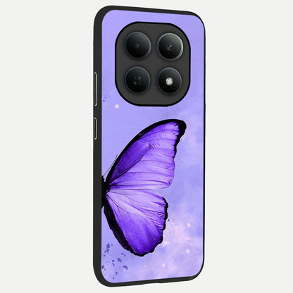  Violet Dream Wing back cover For Poco M8 Pro slim fit glass case with vibrant aesthetic design