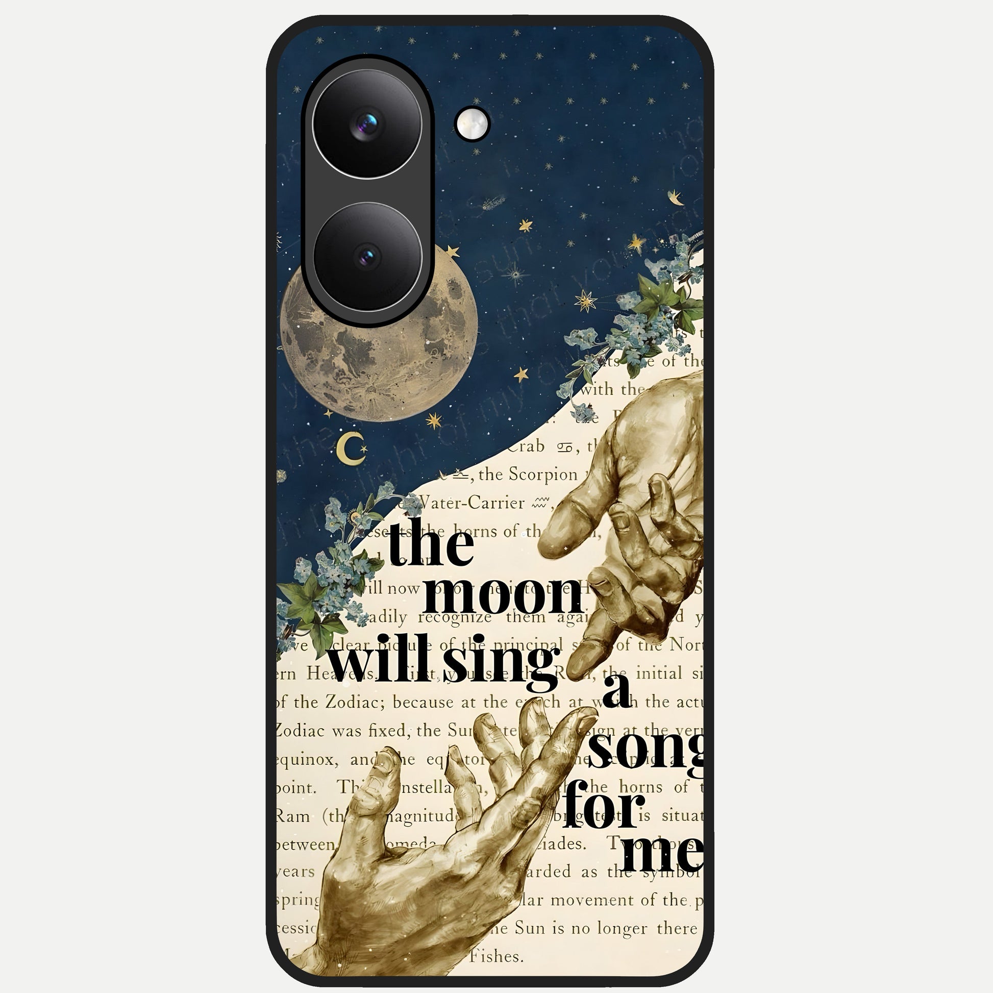  Aesthetic Divine Glass Case For Poco X8 Pro back cover – full design glossy printed glass finish