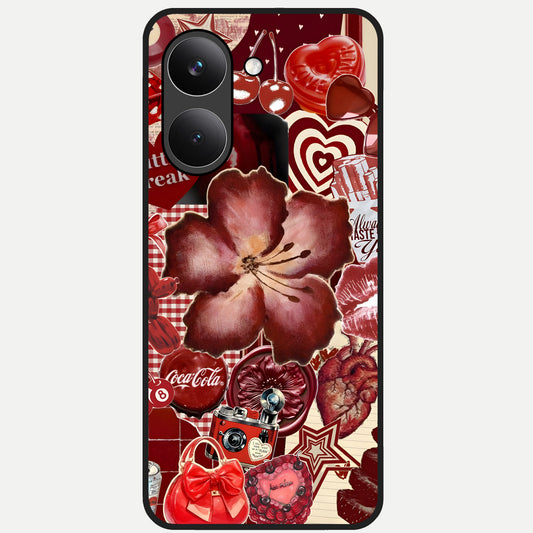  Aesthetic Little Freak Glass Case For Poco X8 Pro back cover – full design glossy printed glass finish