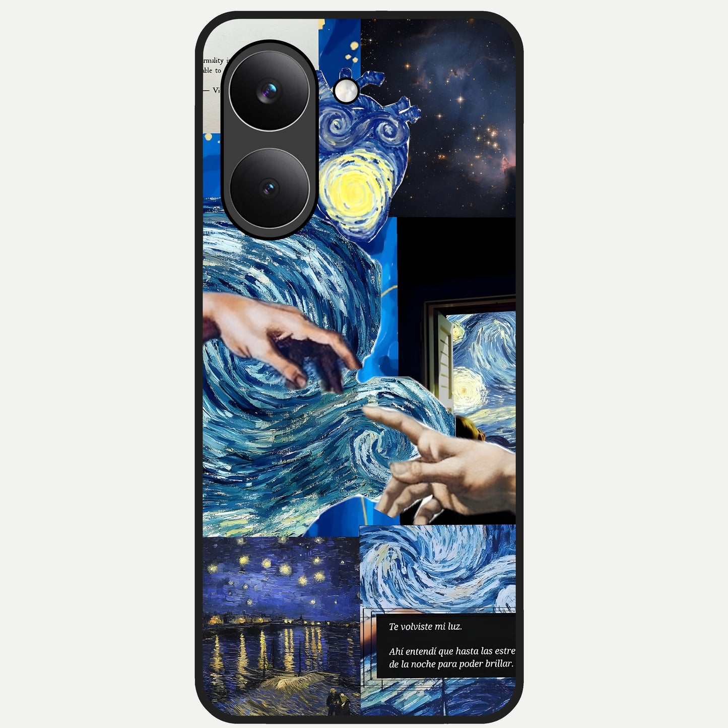  Aesthetic Vando Hands Glass Case For Poco X8 Pro back cover – full design glossy printed glass finish