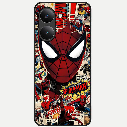  Aesthetic Wonder Spider Glass Case For Poco X8 Pro back cover – full design glossy printed glass finish