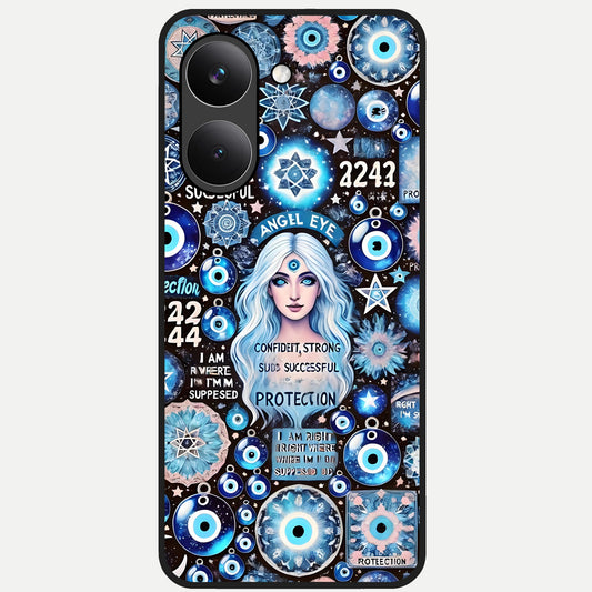  Angel Aura Shield Glass Case For Poco X8 Pro back cover – full design glossy printed glass finish
