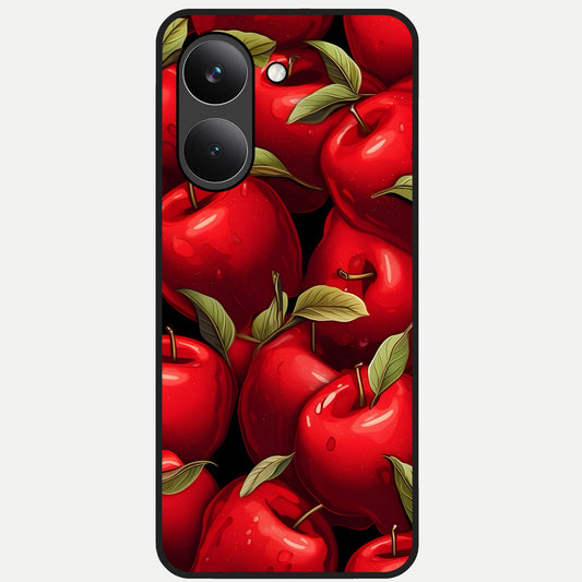  Apple Pattern Glass Case For Poco X8 Pro back cover – full design glossy printed glass finish