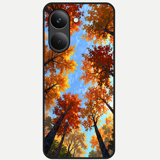  Autumn Sky Rise Glass Case For Poco X8 Pro back cover – full design glossy printed glass finish