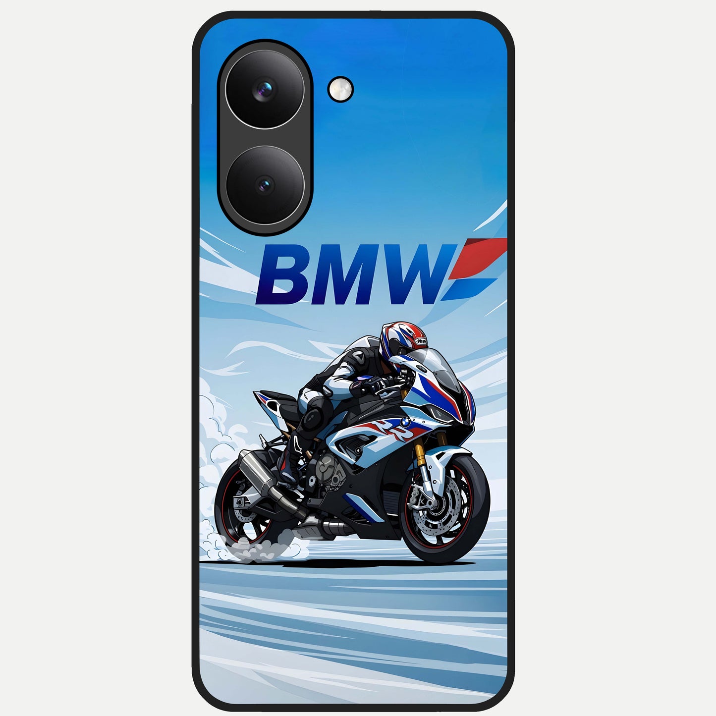  BMW Power Drift Glass Case For Poco X8 Pro back cover – full design glossy printed glass finish