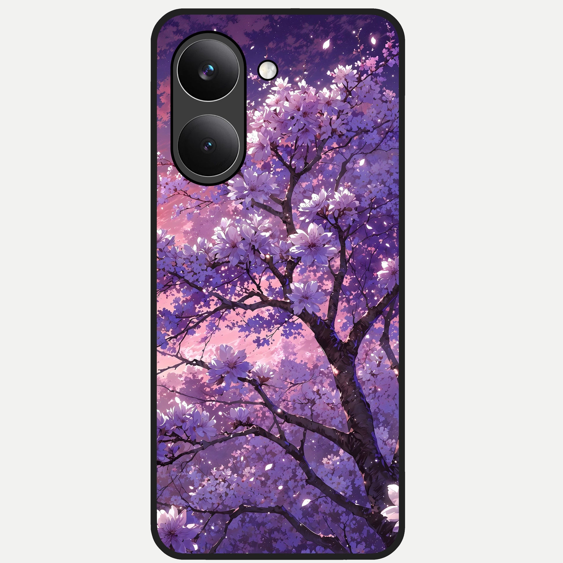  Blossom Tree Glass Case For Poco X8 Pro back cover – full design glossy printed glass finish