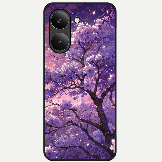  Blossom Tree Glass Case For Poco X8 Pro back cover – full design glossy printed glass finish