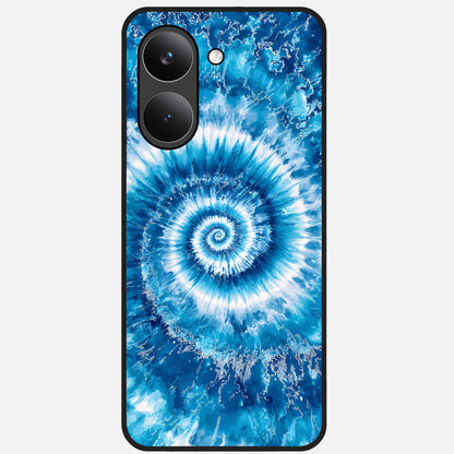  Blue Galaxy Wave Glass Case For Poco X8 Pro back cover – full design glossy printed glass finish
