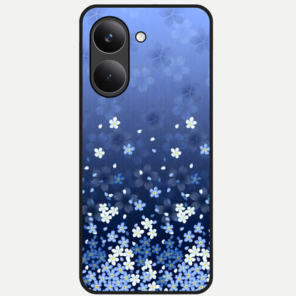  Blue Starry Glass Case For Poco X8 Pro back cover – full design glossy printed glass finish