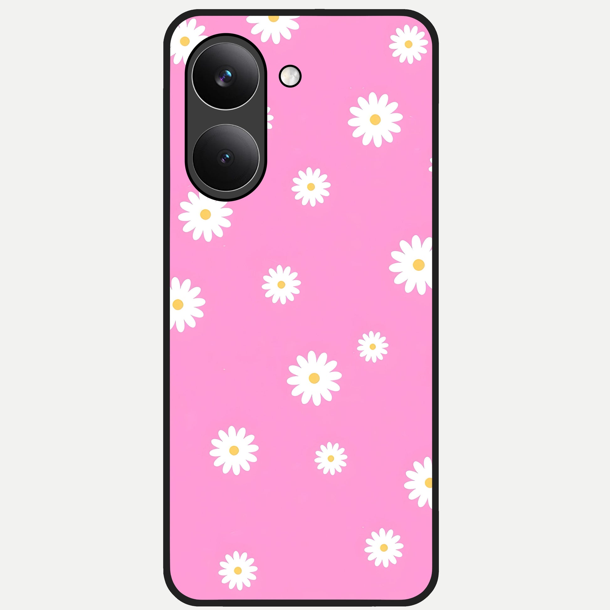 Bubblegum Daisy Pop Glass Case For Poco X8 Pro back cover – full design glossy printed glass finish