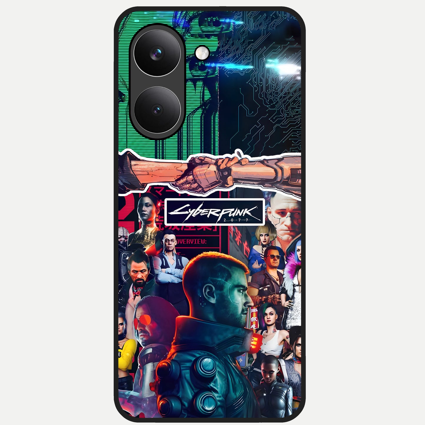  CYBERPUNK Legacy Glass Case For Poco X8 Pro back cover – full design glossy printed glass finish
