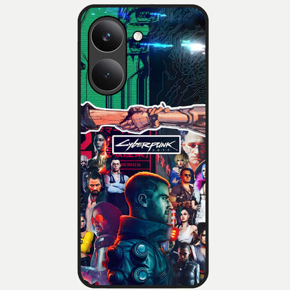  CYBERPUNK Legacy Glass Case For Poco X8 Pro back cover – full design glossy printed glass finish