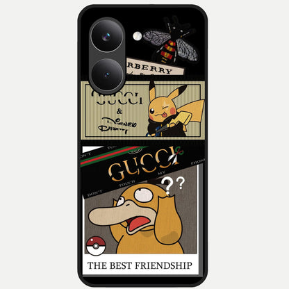  Cartoon Brand Play Mashup Glass Case For Poco X8 Pro back cover – full design glossy printed glass finish