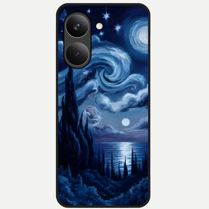  Celestial Dream Van Gogh Glass Case For Poco X8 Pro back cover – full design glossy printed glass finish