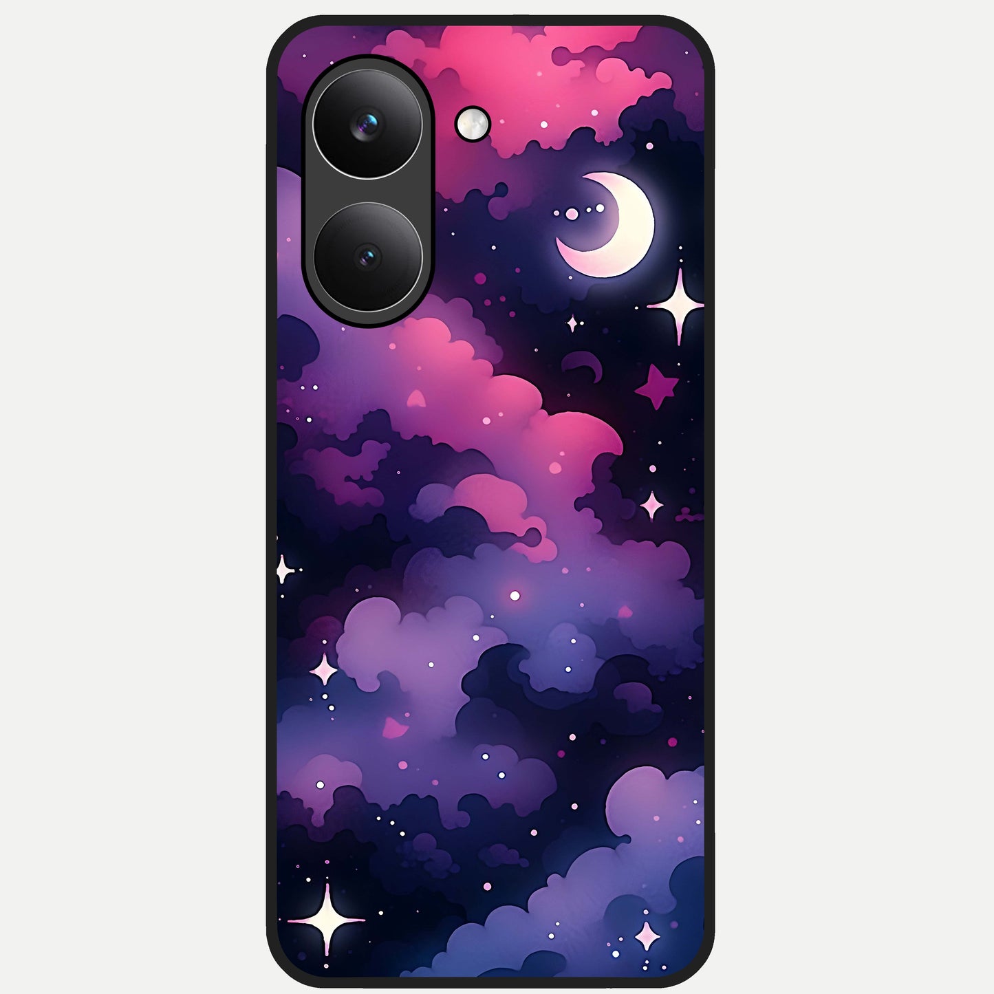  Celestial Moon Magic Glass Case For Poco X8 Pro back cover – full design glossy printed glass finish