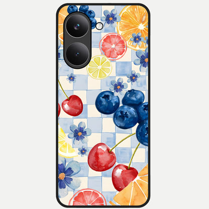  Citrus Bloom Joy Glass Case For Poco X8 Pro back cover – full design glossy printed glass finish